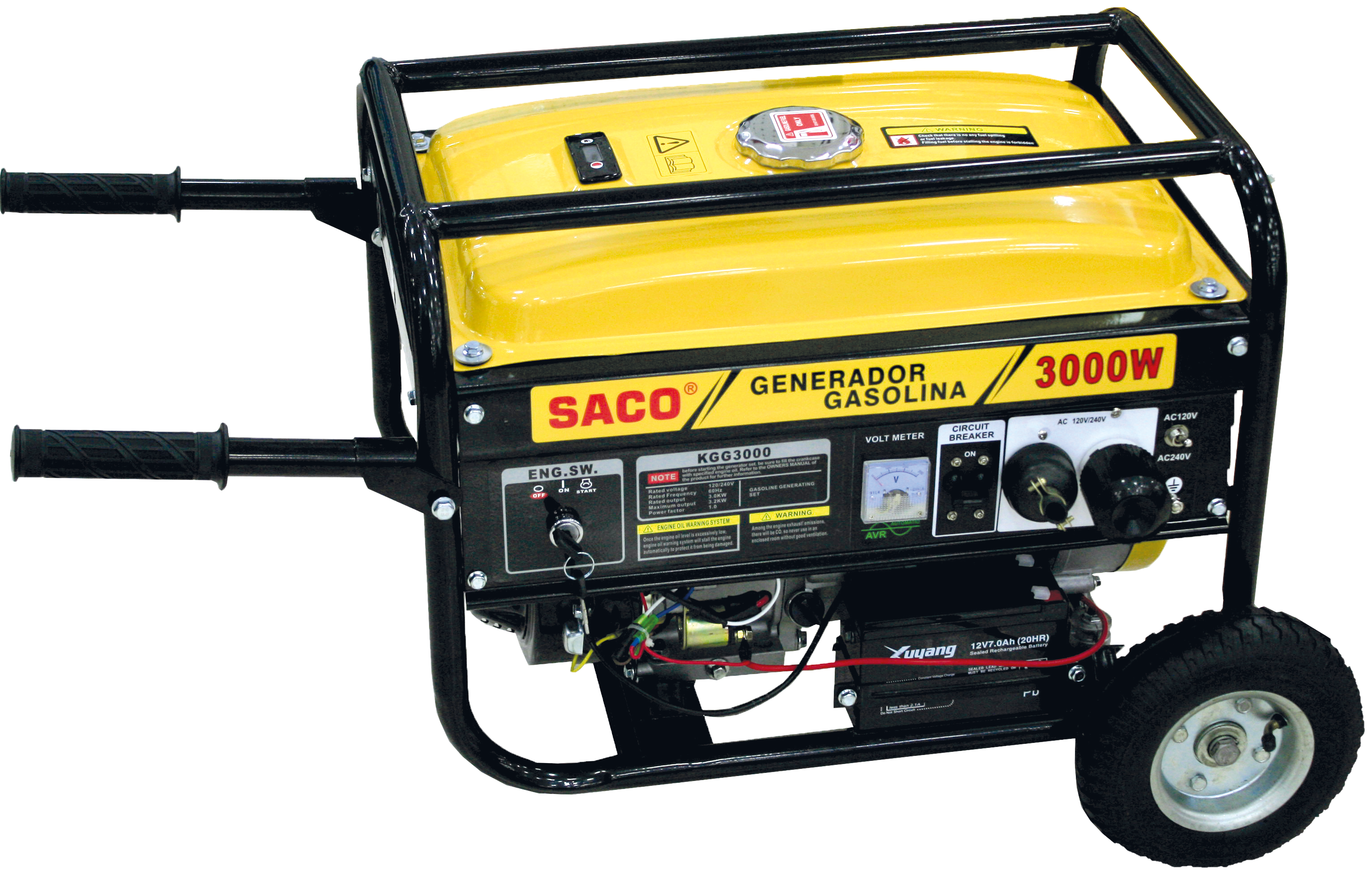 SACO - Generador eléctrico gasolina 3000WATS - Cugranca Express